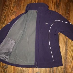 Winter weather proof purple jacket